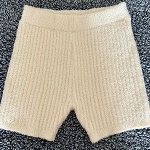 Fuzzy knit shorts